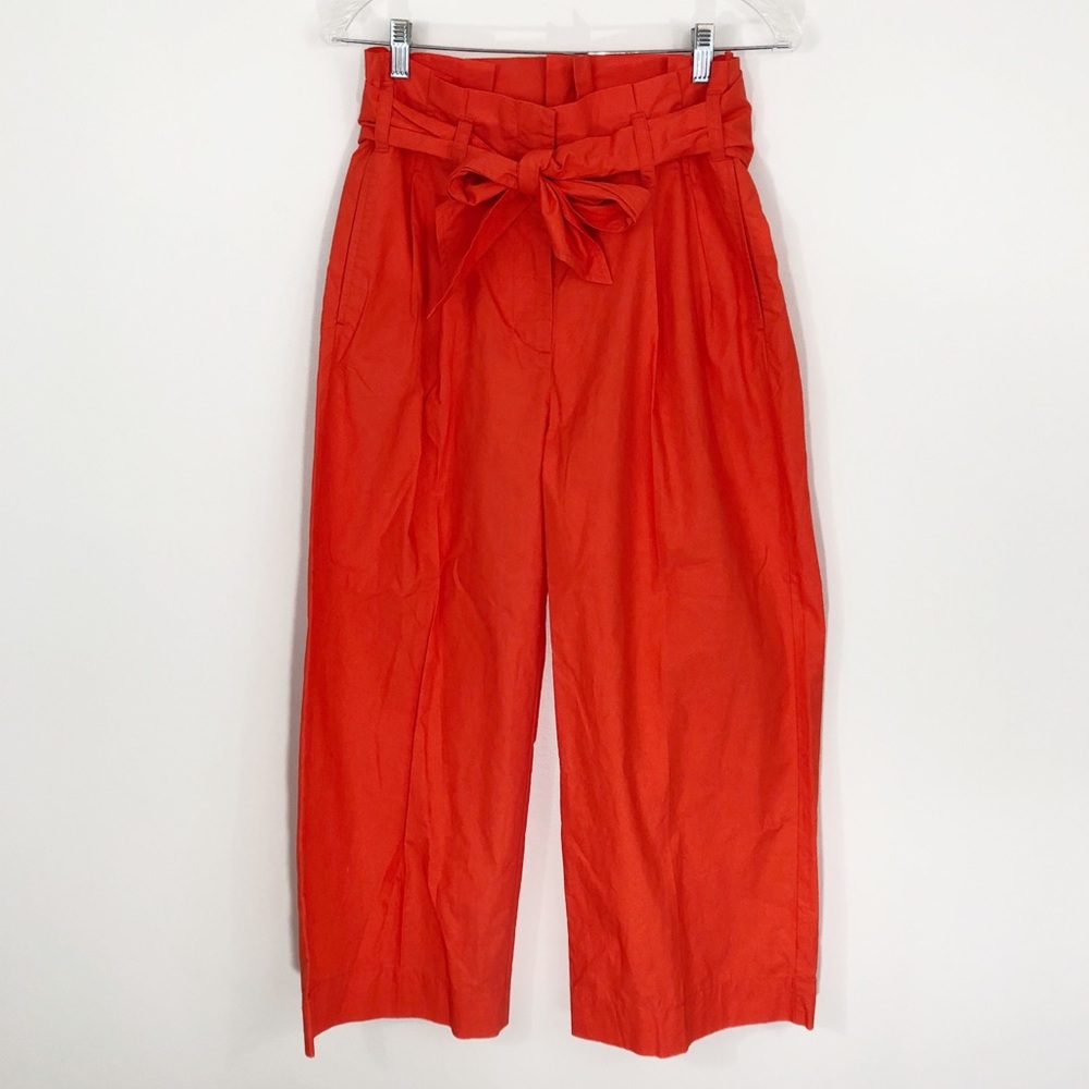 J. Crew Cotton Poplin Tie-Waist Wide Leg Pants NWT Size 6